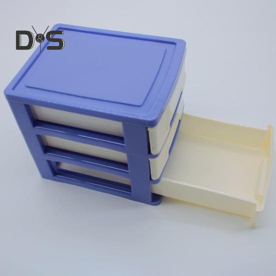 Desktop Storage Drawer Storage Box Large Capacity 3-Layer Design Stackable Drawers Organizer Cosmetics Case