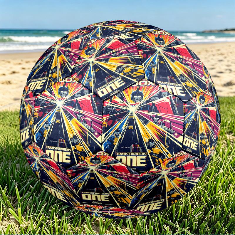 Transformers Print Size 5 Soccer Ball, PU Wear Resistant Football for Match Training and Daily Practice, Birthday Gift for Soccer Fans
