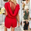 Spring 2025 Summer Cross-Border European and American Foreign Trade Women Clothes Bohemian Casual Solid Sexy Hollow One-Piece Pants
