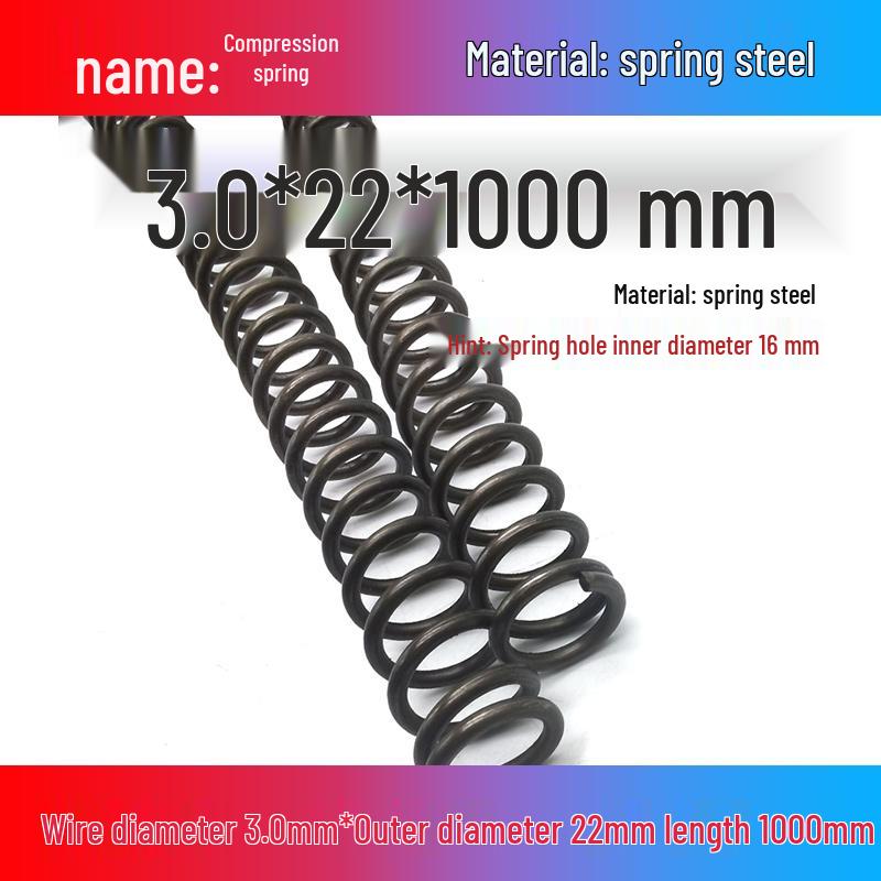 Spring Wire: 1m Long, Soft Pressure, Manganese Steel, 0.3-4.5mm Diameter, Yellow Compression Return.