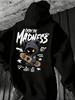 Men's Autumn Letter Teddy Bear Print Soft and Comfortable Hooded Sweatshirt Outdoor Urban Casual Top