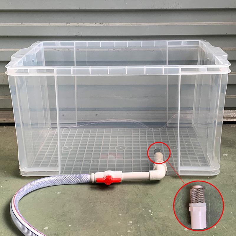 Turtle Tank with Drainage Hole - Transparent Breeding & Storage Box, Small/Large Size for Home Use
