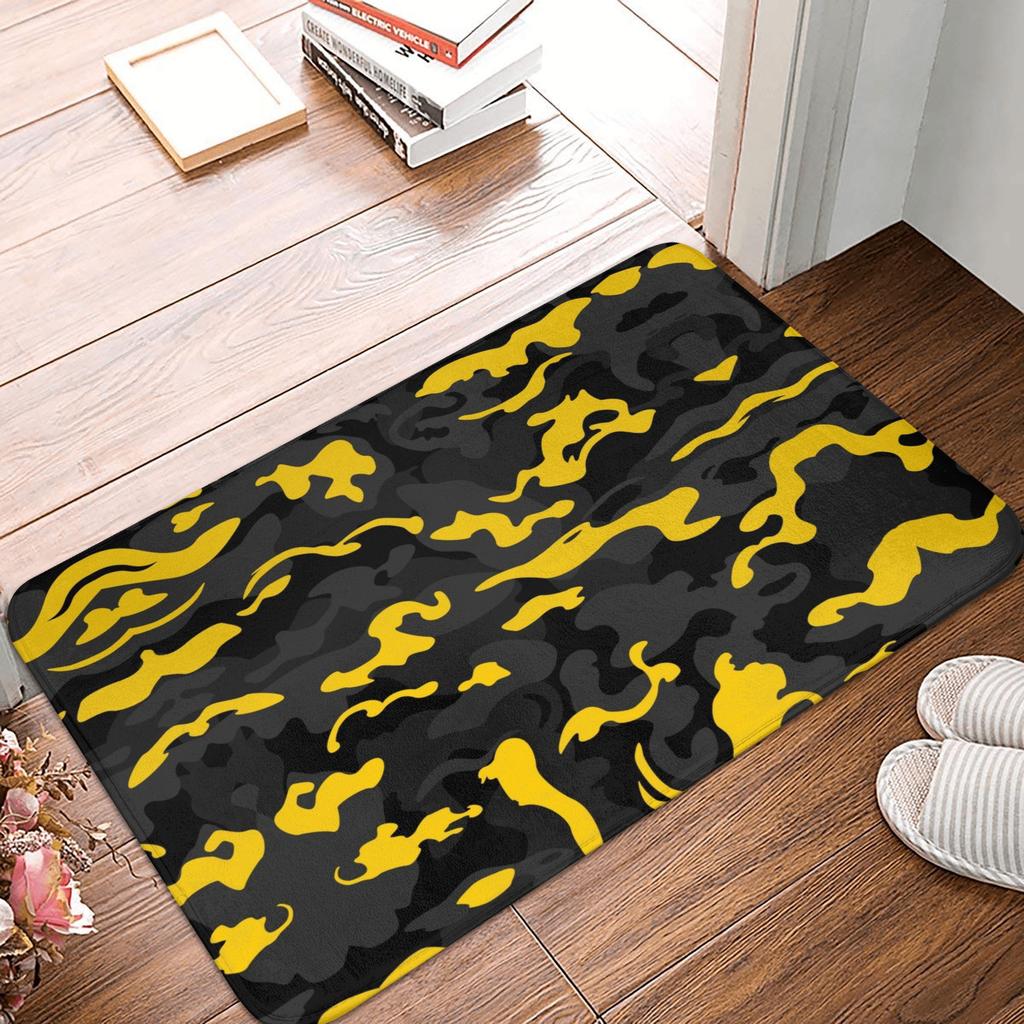 Flecktarn Camo Floor Door Bath Kitchen Mats Anti-Slip Outdoor Military Camouflage Doormat Toilet Entrance Rug Carpet Footpad