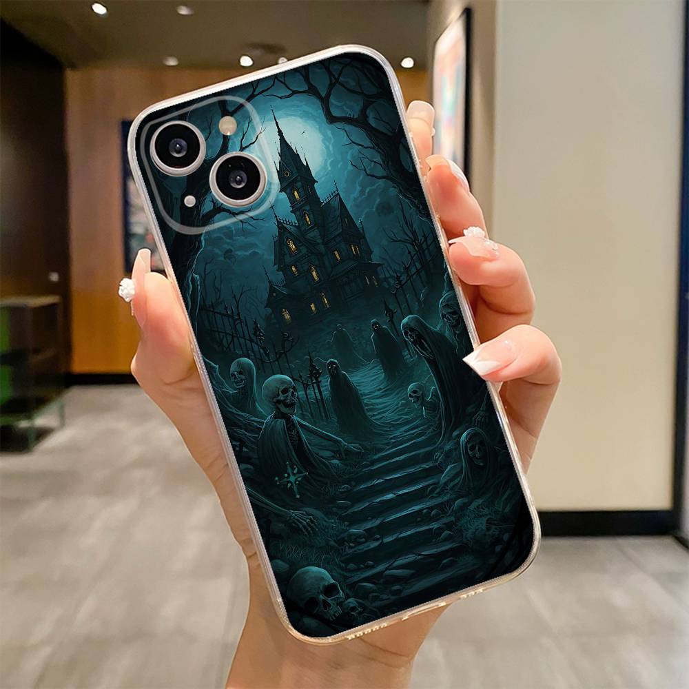 Gothic Castle Personalized Phone Case For iPhone 17 16e 16 15 14 13 12 11mini Pro Max X XR XSMAX 8 7 Air Plus Soft Cover