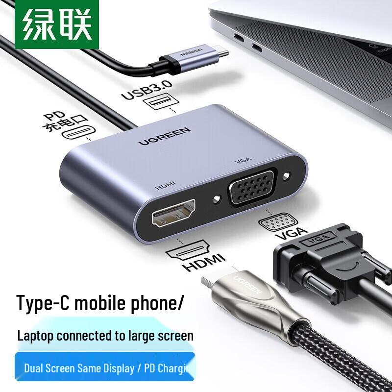 Ugreen USB-C Multiport Adapter for MacBook with HDMI VGA PD