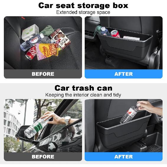 For Tesla Model 3 Model Y Seat Back Organizer Durable TPE Storage Pocket Backseat Trash Can Container For Tesla Model 3 2017- And -2025 Model Y (Not