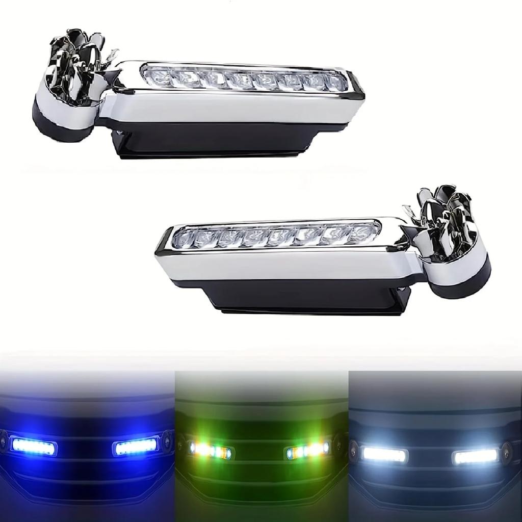 1/2pcs Wind Powered Car LED DayTime Running Light Auxiliary Lighting Rotation Fan Lamp Automobile Day Time Headlight Led Lights