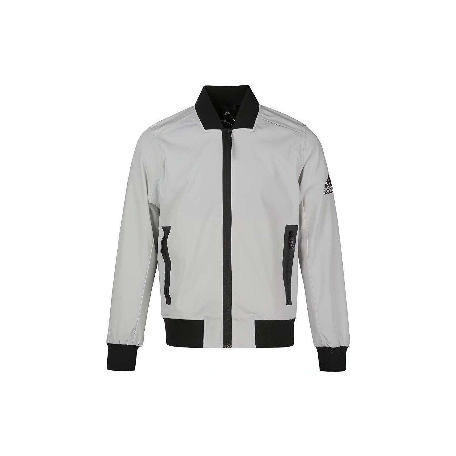 Men s adidas Bomber Wv Urban Woven Jacket Gray DW4558 M