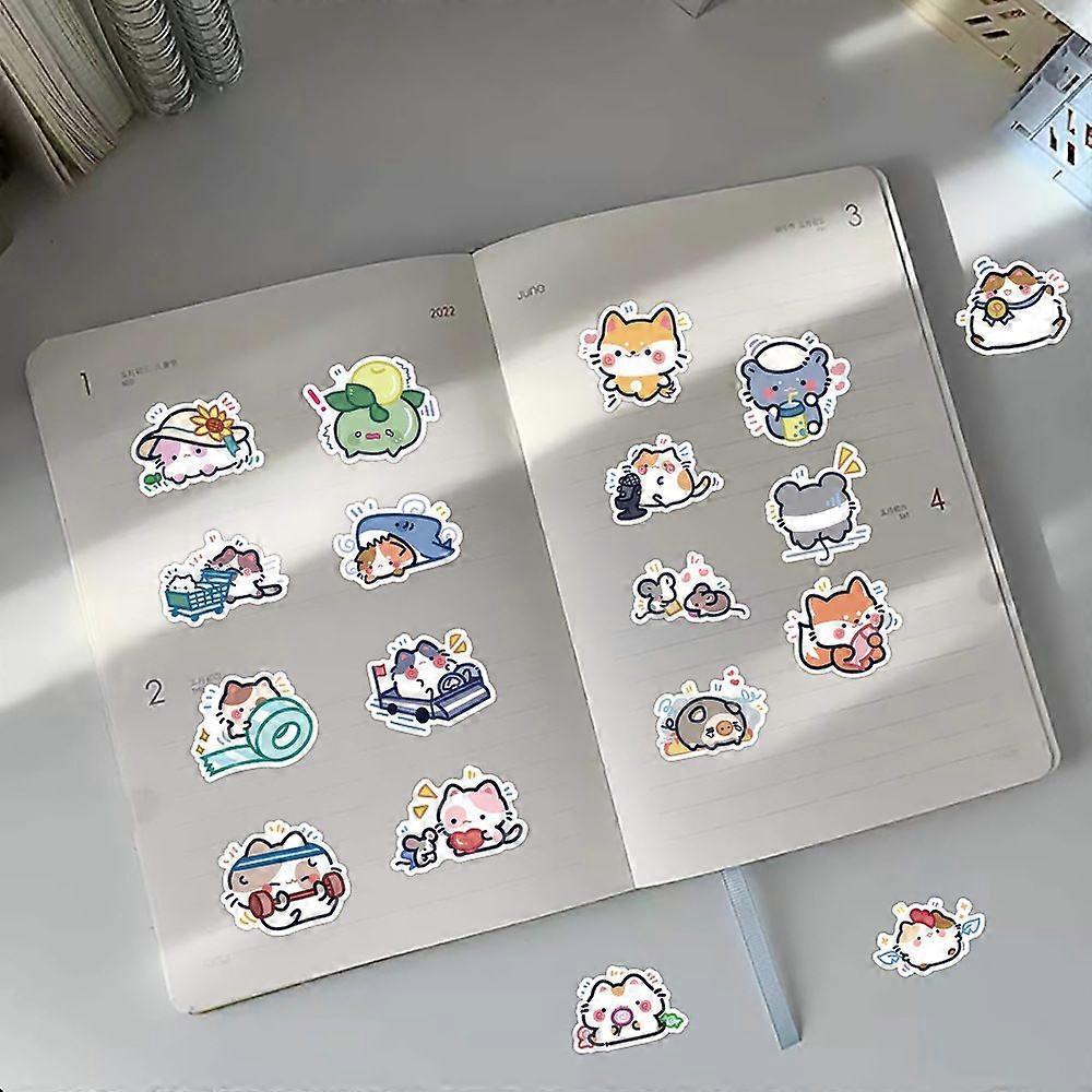 60 Chubby Critter Cartoon Stickers, Laptop Stickers, Vinyl Stickers for Car, Luggage, Skateboard, Motorcycle, Teens and Adults