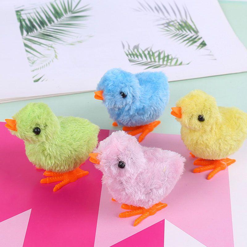 Fluffy Wind-up Chicken Dance Clockwork Plush Kids Toy