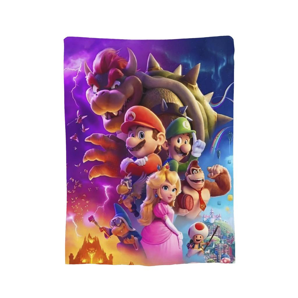 Roztomilý Boo Marios Potah na deku Flanelové přehozy Dekorace postele pohovky Měkké teplé přehozy,