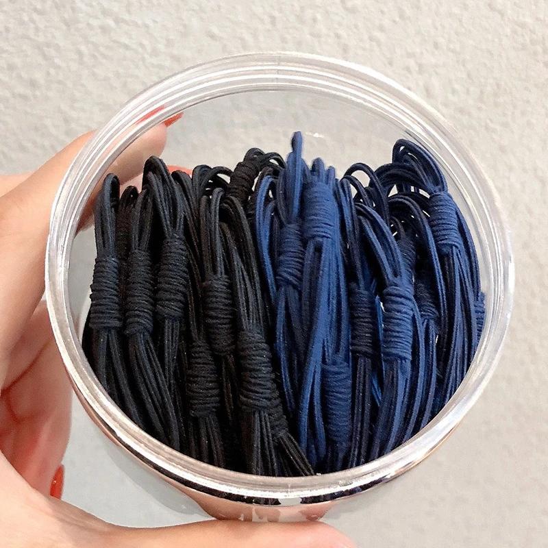 Women's Colorful Hairband Elastic Band 20 Pieces Korean High Elasticity Durable Hair Ring Simple Elegant Rope Hair Decoration
