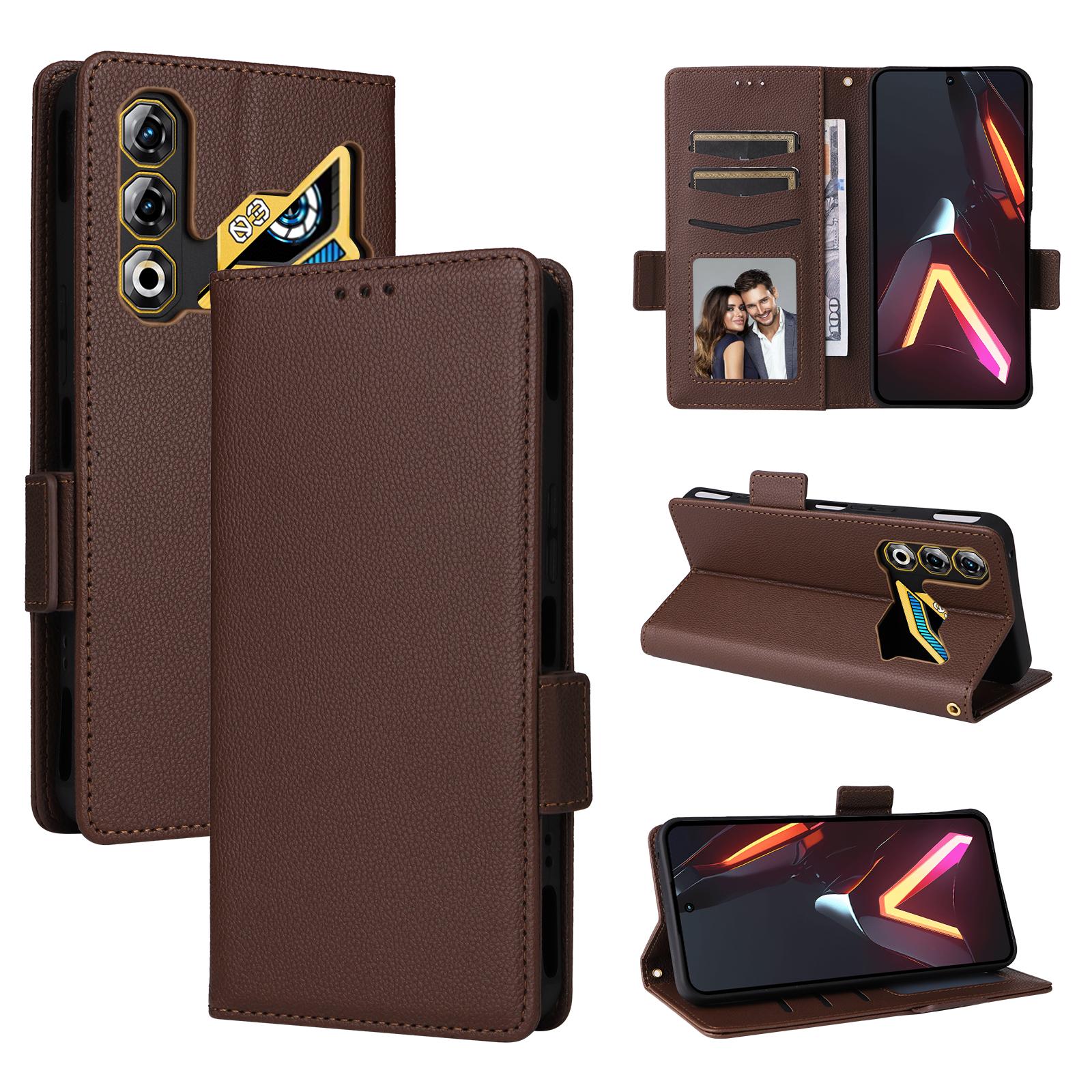 

Чохол-книжка для ZTE nubia Neo 3 GT з ПУ шкіри, захист всього корпусу з [блокуванням RFID], протиударний, міцний, ретро чохол для телефону for ZTE nubia Neo 3 GT коричневий