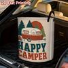 1pc, 2D Flat Printing Printed Dirty Clothes Basket, Camp Camping Art Shelf Baskets Minimalist Modern Storage Basket, Household Foldable Use for Space-