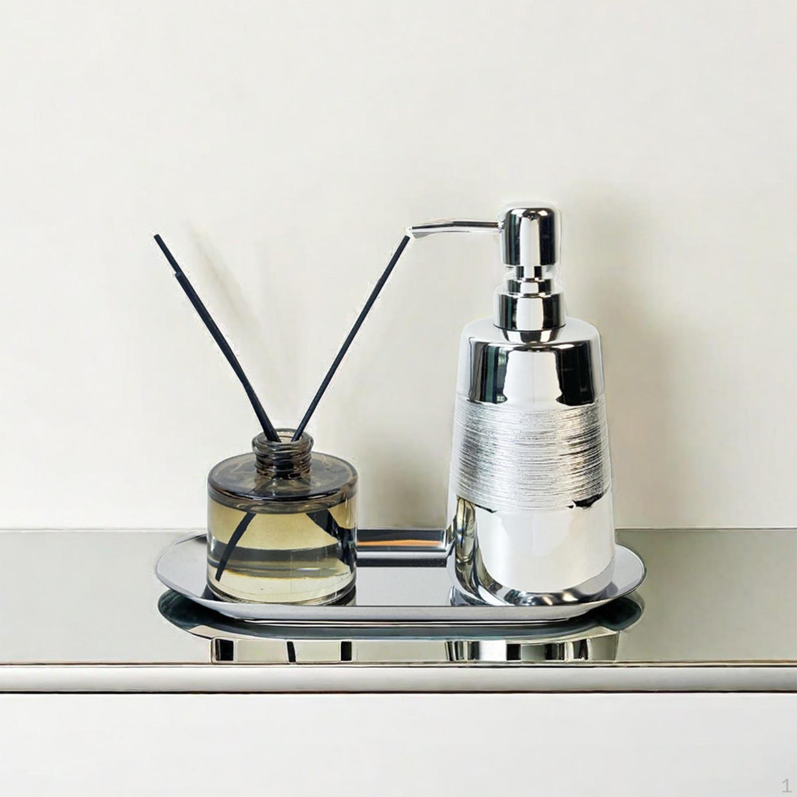 

Дозатор рідкого мила для рук 400 мл, порожній елегантний контейнер для ванної кімнати, дозатор для миття тіла для срібний