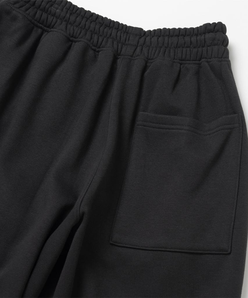 XOX Brushed Fleece One-Pleat Wide Sweatpants [Black]