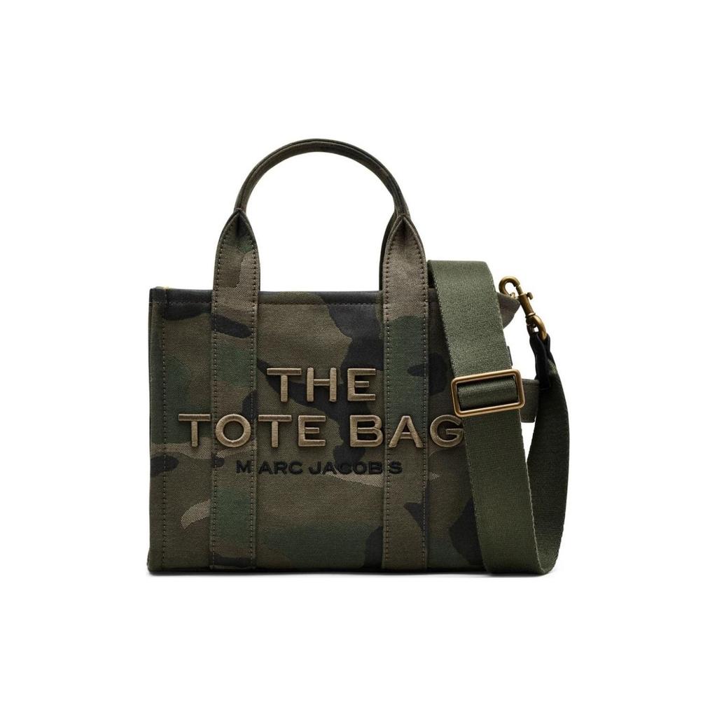 Marc Jacobs Camouflage Pattern Logo Embroidered Canvas Tote Bag Women tote bags Army-Green 2S4HTT003H03C304