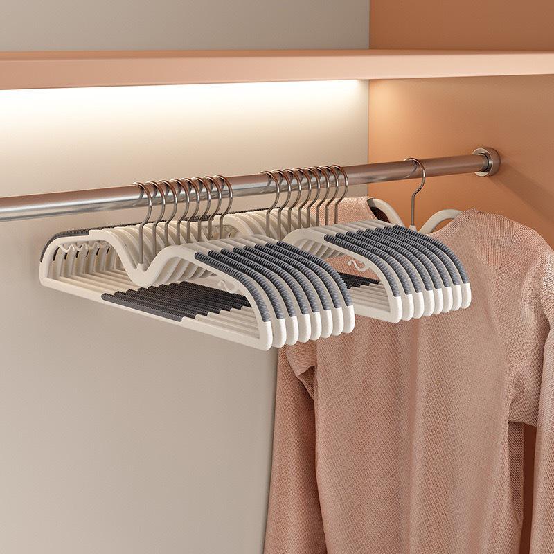 Compact Non-Slip Clothes Hanger - Space-Saving, No-Trace, Anti-Shoulder Bump Drying Rack.
