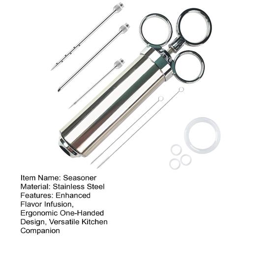 Sada vstřikovačů na marinádu s nerezovými jehlami pro BBQ gril Turecko Ergonomický design kořenící vstřikovač pro chutné masové hrudí