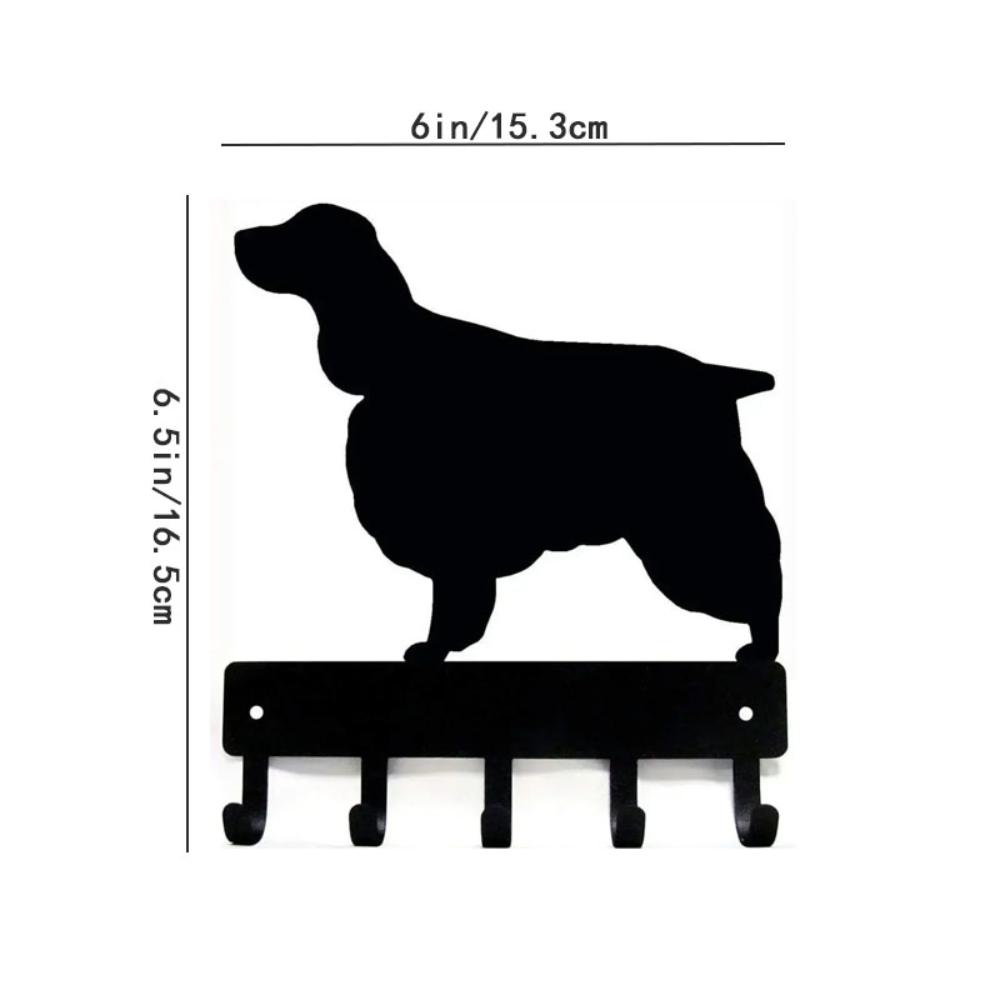 

Английский спрингер-спаниель - вешалка для ключей и поводка для собак в прихожей, украшение для дома, двенадцатидюймовая настенная живопись с изображением собаки чёрный