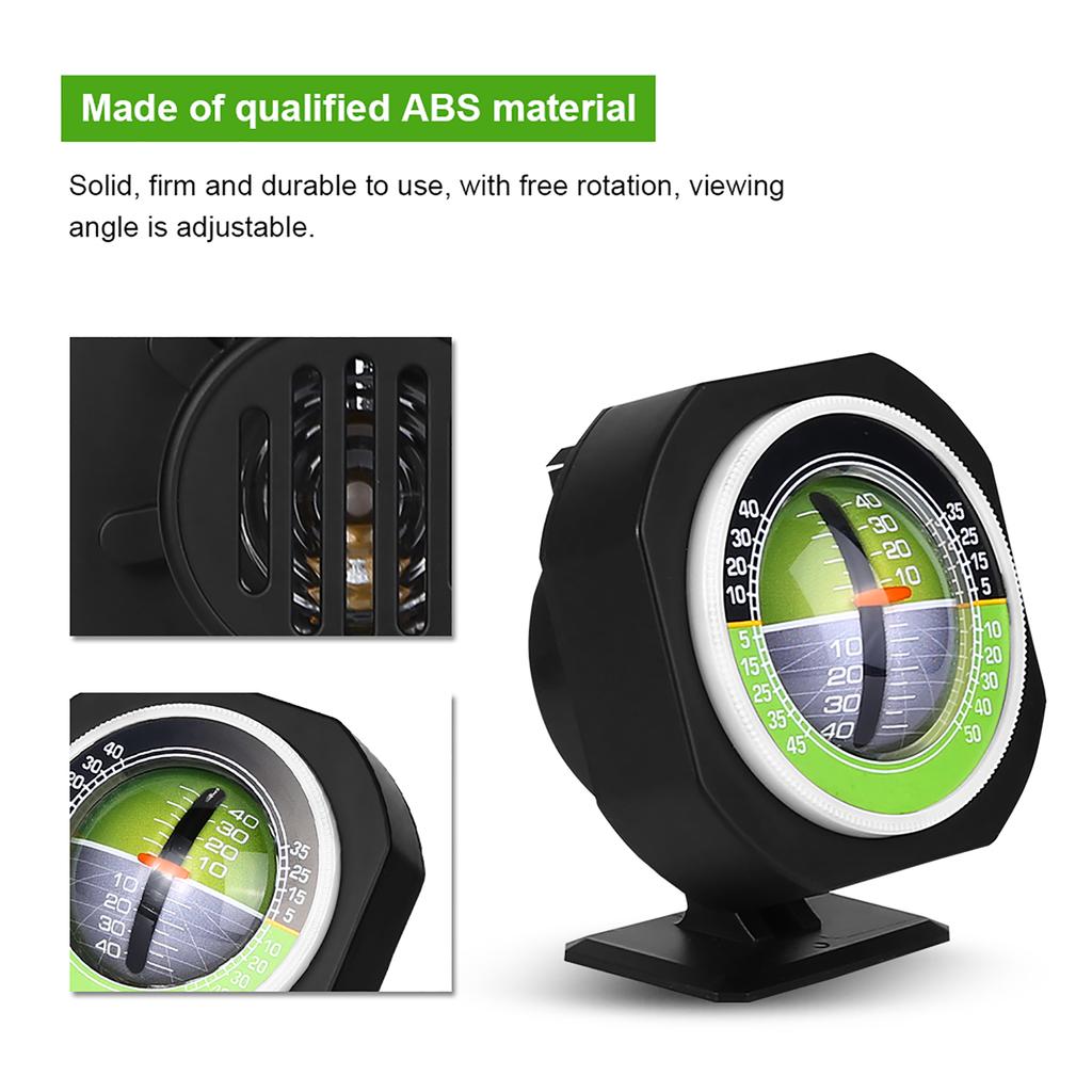 Outdoor Luminous LED Car Inclinometer Angle Slope Meter Balancer Measure Equipment