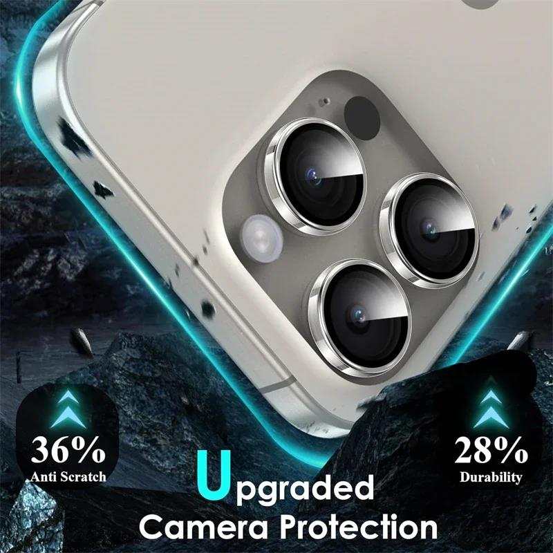 HD Clear Individual Tempered Glass Camera Lens Protector for IPhone 17 Air 15 14 13 16 18 Pro Max Plus 12 Mini Ring Lens Cover 4
