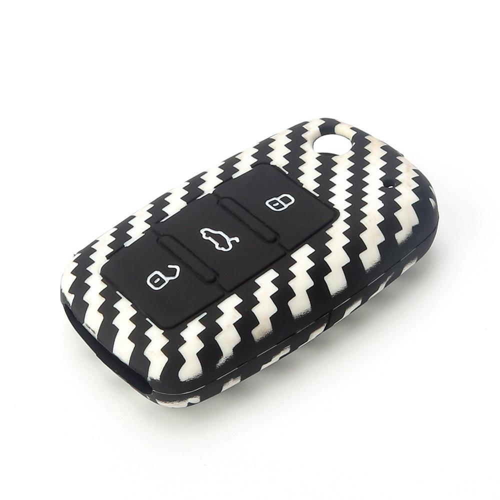 Silikon-Schlüsselhülle für Volkswagen 3-Tasten-Modelle: Bora, Sagitar, Lingyu, CC, Golf, Tiguan, Lavida