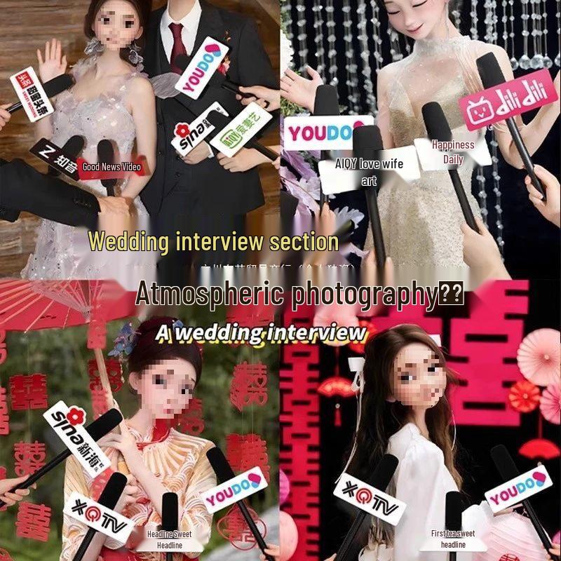 Groom s Morning Robe Microphone - Creative Wedding Photo Prop & Door-Blocking Game No