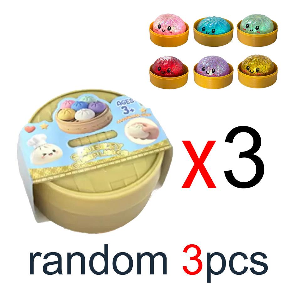 Glitter Dumpling Sequin Dumplings Squishies Squishy With Box Dumplings Sensory Squeeze Toy For Stress Relief