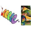 1PC Rainbow Coloured Camping Tent Decoration, Foldable Rainbow Spiral Windmill, Home Garden Lawn Decoration Ornament Classic Toy