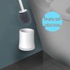 XuanYong Drill-Free Silicone Long Handle Toilet Brush Set with Base (Wall-Mounted, 2-Pack)
