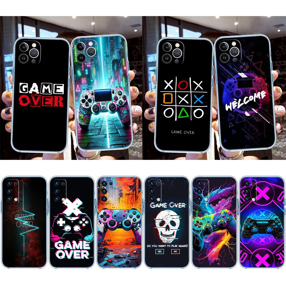 RE32 Game Over Transparent Phone Case for LG K22 K30 K40 K40S K41 K42 K50 K50S K51 K51S K52 K61 K62 K71 K92 Q60 Q61 V40 V50 V60