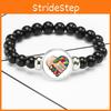 Armband mit Perlen für Damen und Herren Autismus-Bewusstsein Schwarzes Stretch-Band