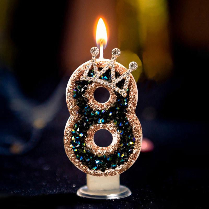 Creative Crown Birthday Number Candles - Adult & Kids Cake Decoration Topper