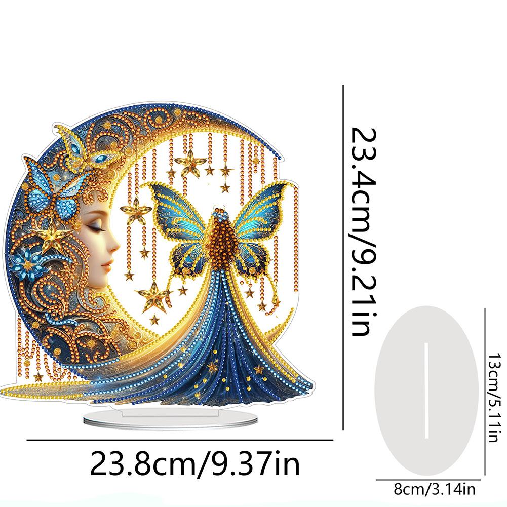 2D Flat Print DIY Table Top Diamond Painting Ornament Kits Diamond Painting Desktop Ornaments Kit for Home Office Desktop Decor