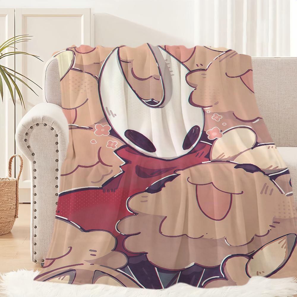 Game H-Hollow K-Knight Silksong Blanket Blanket for Couch Sofa Travel Home Picni Flannel Blanket Birthday Gift Warm Comfortable