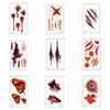 30Sheets Big Mouth Halloween Tattoo Stickers Waterproof Scar Tattoo Creative Face Sticker  Halloween
