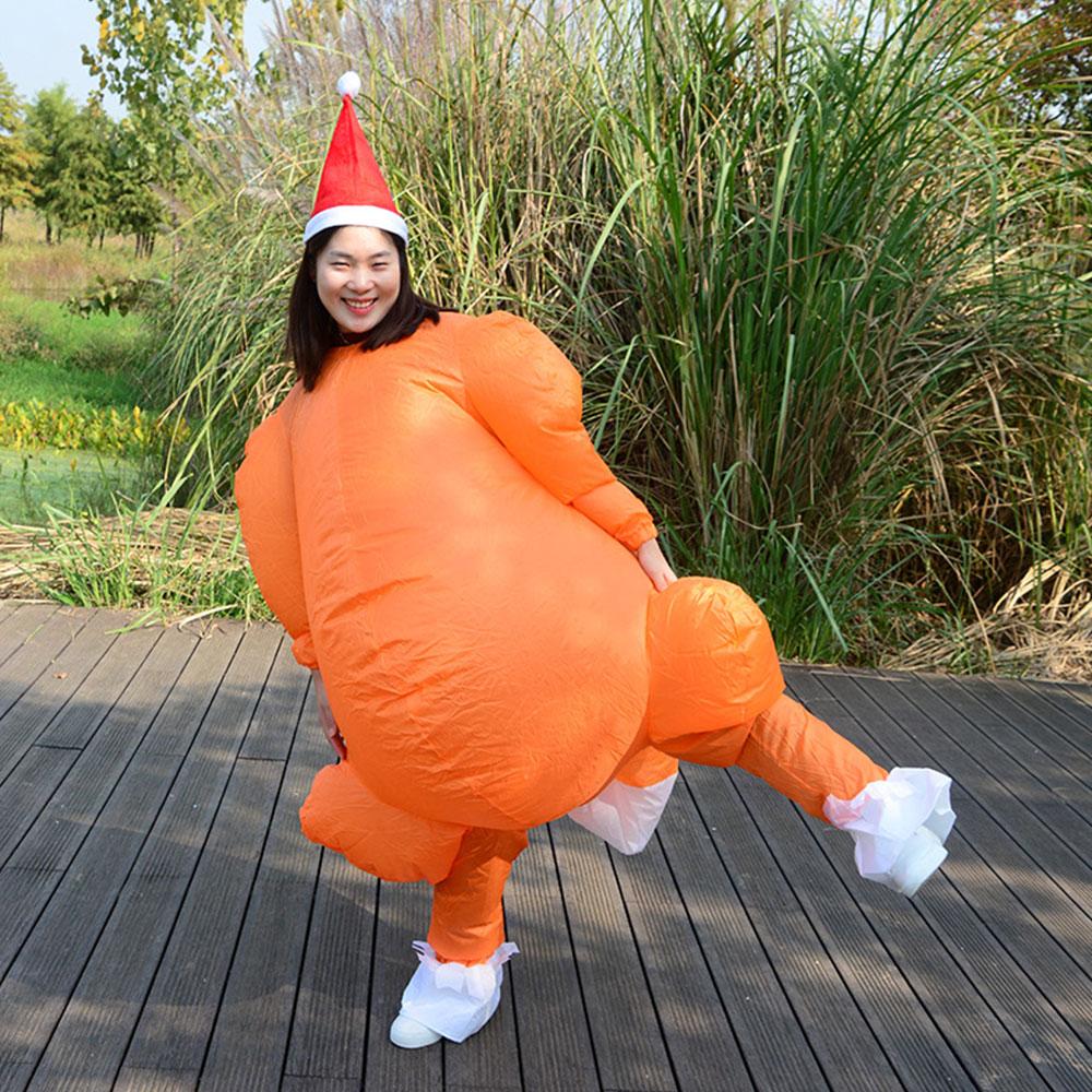 Christmas Inflatable Costume Waterproof Flame Retardant Blow Up Thanksgiving Turkey Costume For Festival Party