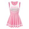 Tennis Skirt Sleeveless Mini Size L [LittleForBig] Women's One-Piece Dress, Pajama, [Cheer Squad] Dress,