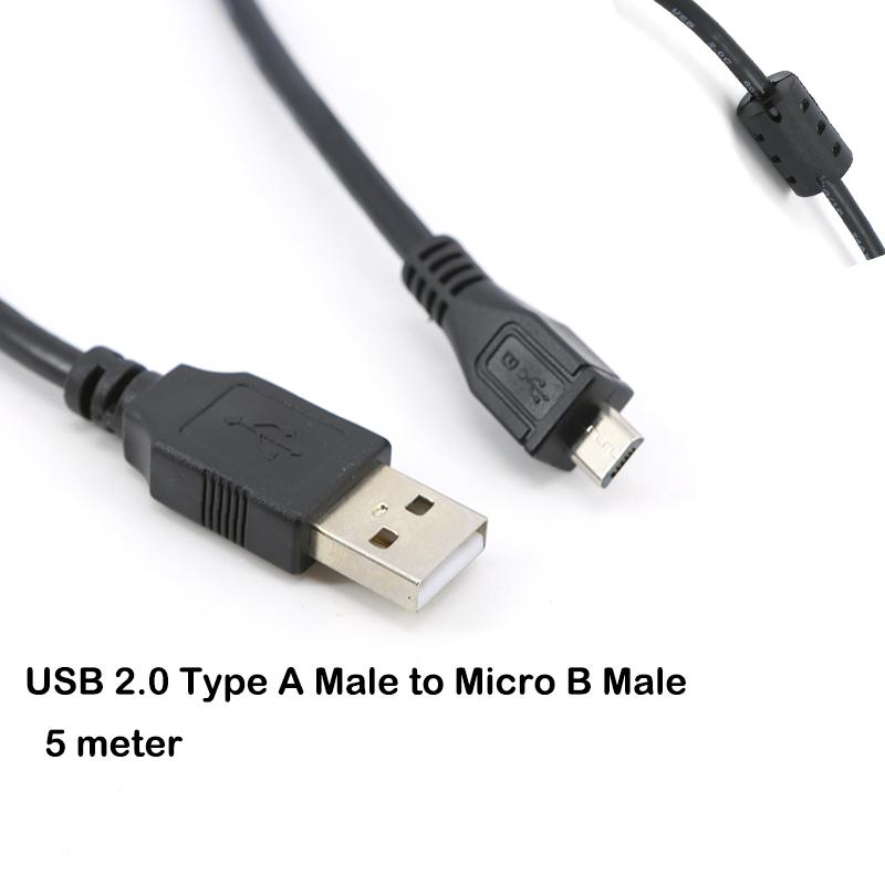 

Кабель Micro USB 2.0 5 м USB 2.0 Тип A Папа к Micro B Папа Экранированный фольгой и оплеткой длинный удлинительный соединительный шнур 5 метров