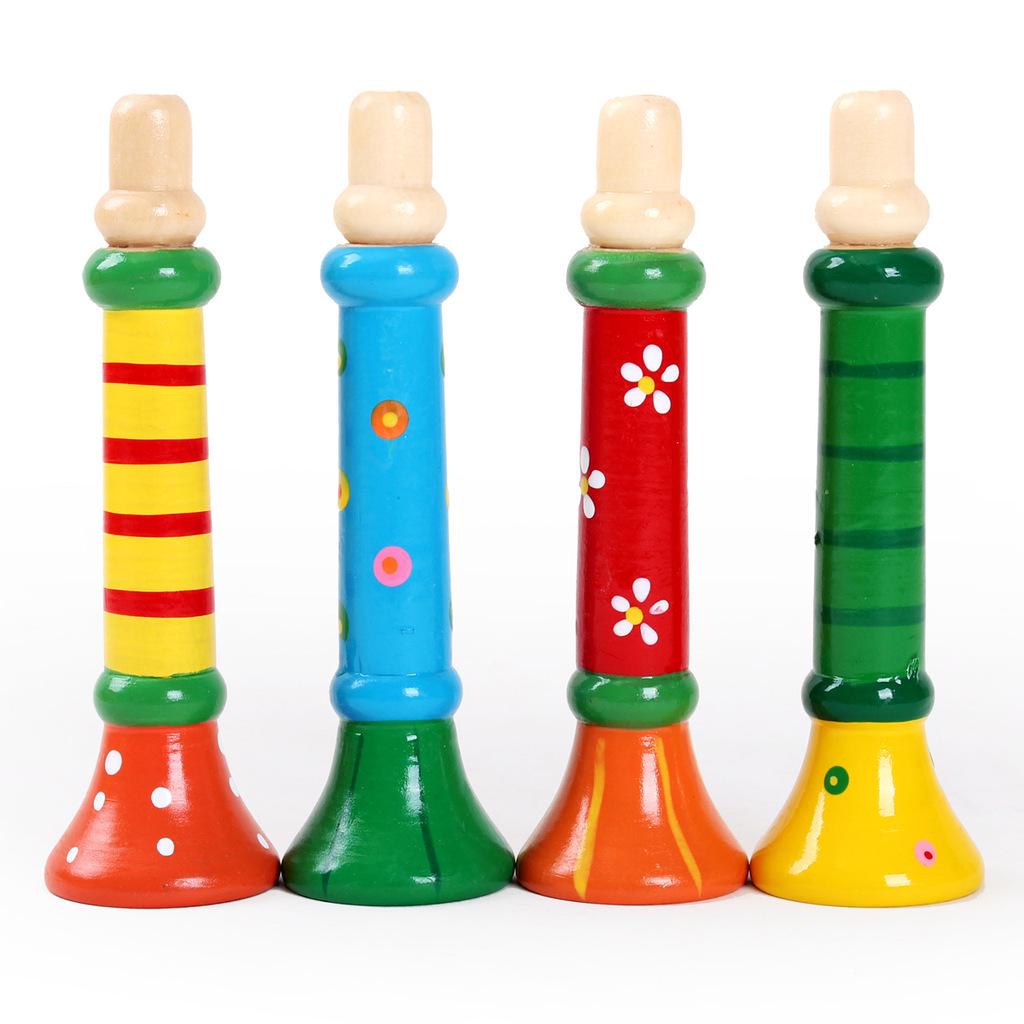 Orff Colorful Wooden Musical Toy Trumpet for Children s Early Education Zhejiang Yunhe