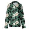 Women's Shirt With Floral Print Buttons, Long Sleeved Casual Regular Shirt Collar Top