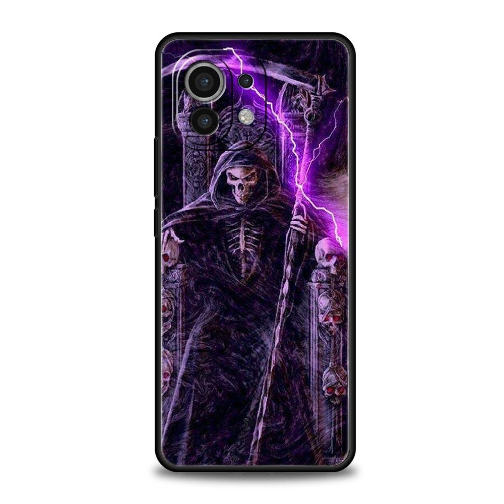 

Grim Reaper Skull Phone Case For Xiaomi 17 14 15 13 14T 13T 12T 11T Pro 12 11 Lite Poco X7 X5 X3 NFC F7 F6 Soft Cover Xiaomi 15 Pro