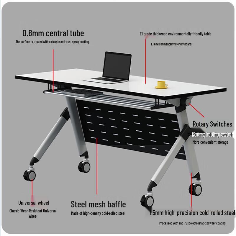 Yulongshan Mobile Folding Training Desk and Chair Set