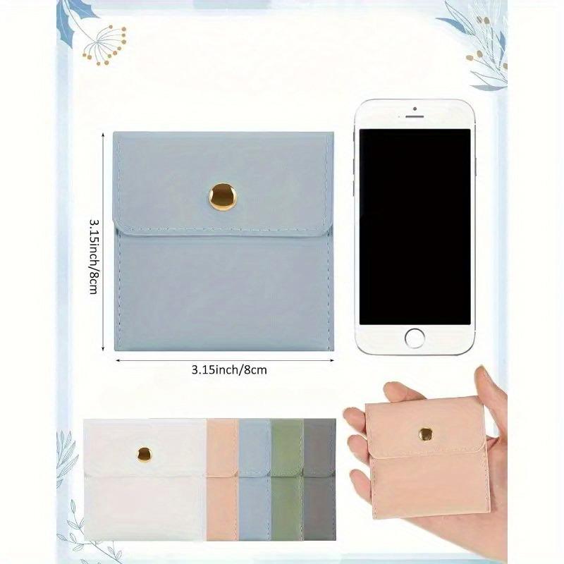 20 Stück Kunstleder Schmuckbeutel, Verschiedene Farben Druckknopfverschluss Taschen für Ringe, Anhänger, Halsketten - Perfekte Aufbewahrungslösung, Schmuckorganizer
