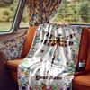 Dragonfly And Floral Garden Design Artwork Blanketcustomizable With Your Namecomfortable And Stylish Perfect For Travel Beds Chairs Offices Sofas