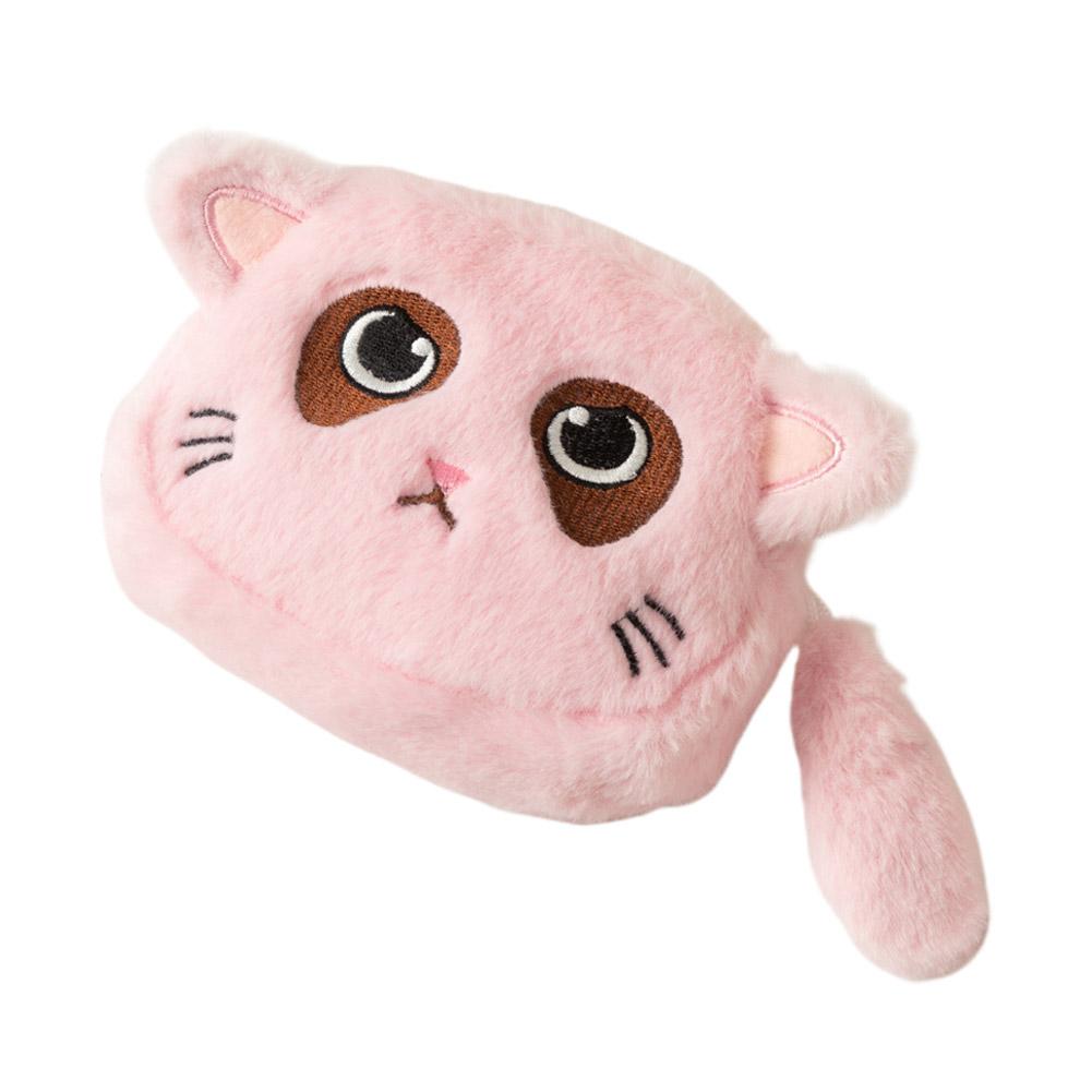 Furry Cartoon Cat Wallet Large-capacity Earphone Bag Plush Bag Keychain Pendant Storage Bag for Lipstick Jewelry For Women