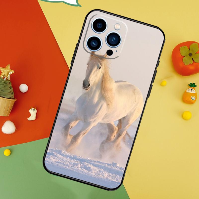 Horses Running Phone Case For iPhone 17 Pro Max 16 14 13 12 11 15 Pro Max Plus 12 13 Mini 16e 17 Air Cover