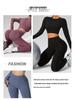 New Women's Seamless Texture Yoga Leggings & Criss-Cross Sports Bra Set