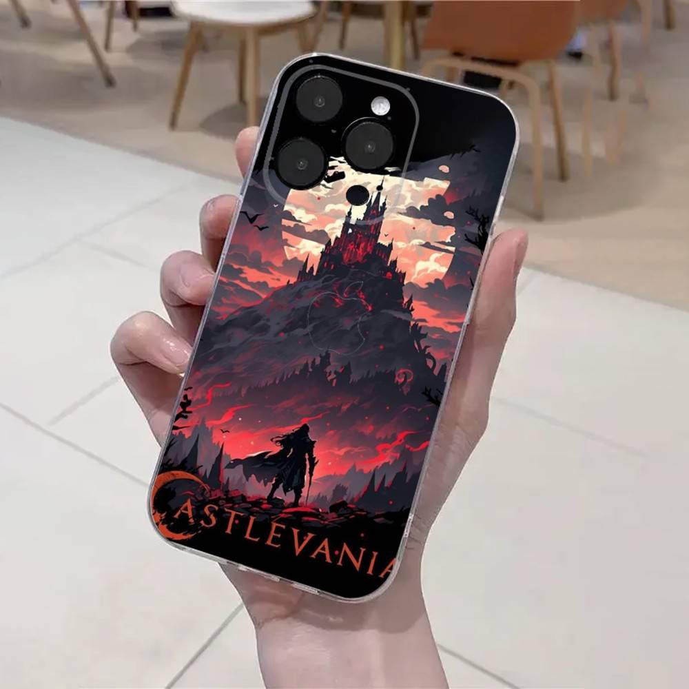 C- Castlevania Phone Case For iPhone 16,15,14,13,12,11 Plus,Pro,Max,XR,XS,X,7,8 Plus,SE,Mini Transparent Soft Cover